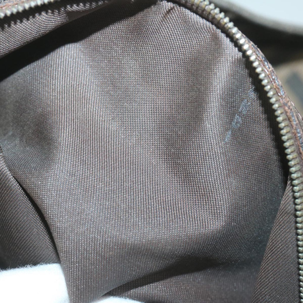 FENDI Zucca Canvas Hand Bag Black Brownep2812