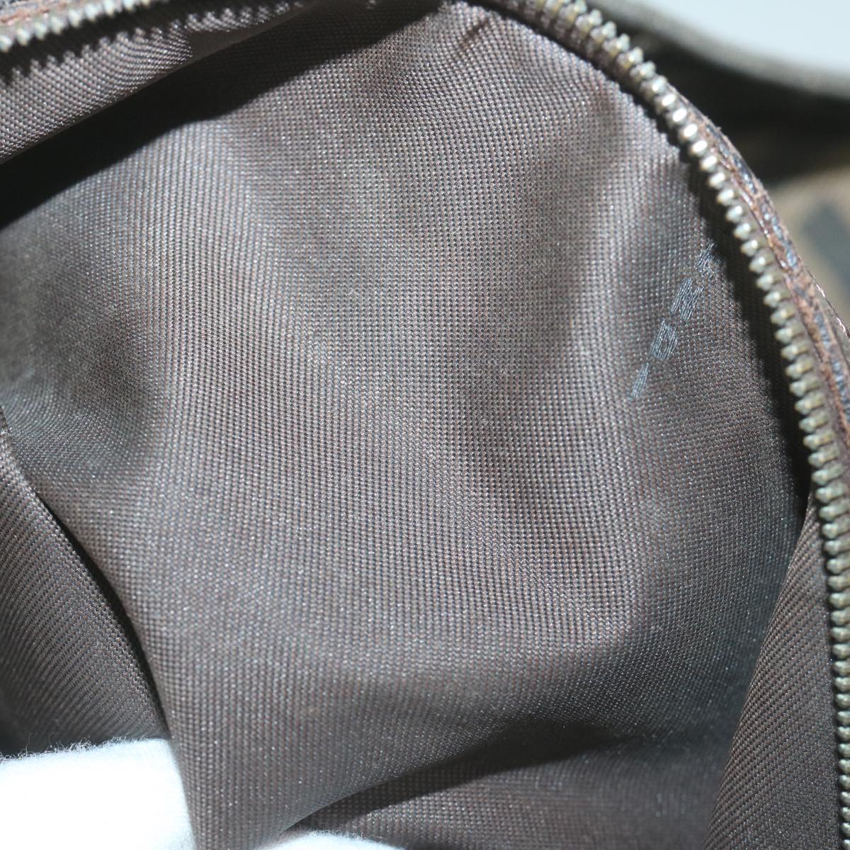 FENDI Zucca Canvas Hand Bag Black Brownep2812