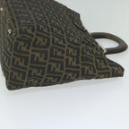 FENDI Zucca Canvas Hand Bag Black Brownep2812