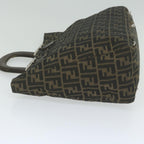 FENDI Zucca Canvas Hand Bag Black Brownep2812