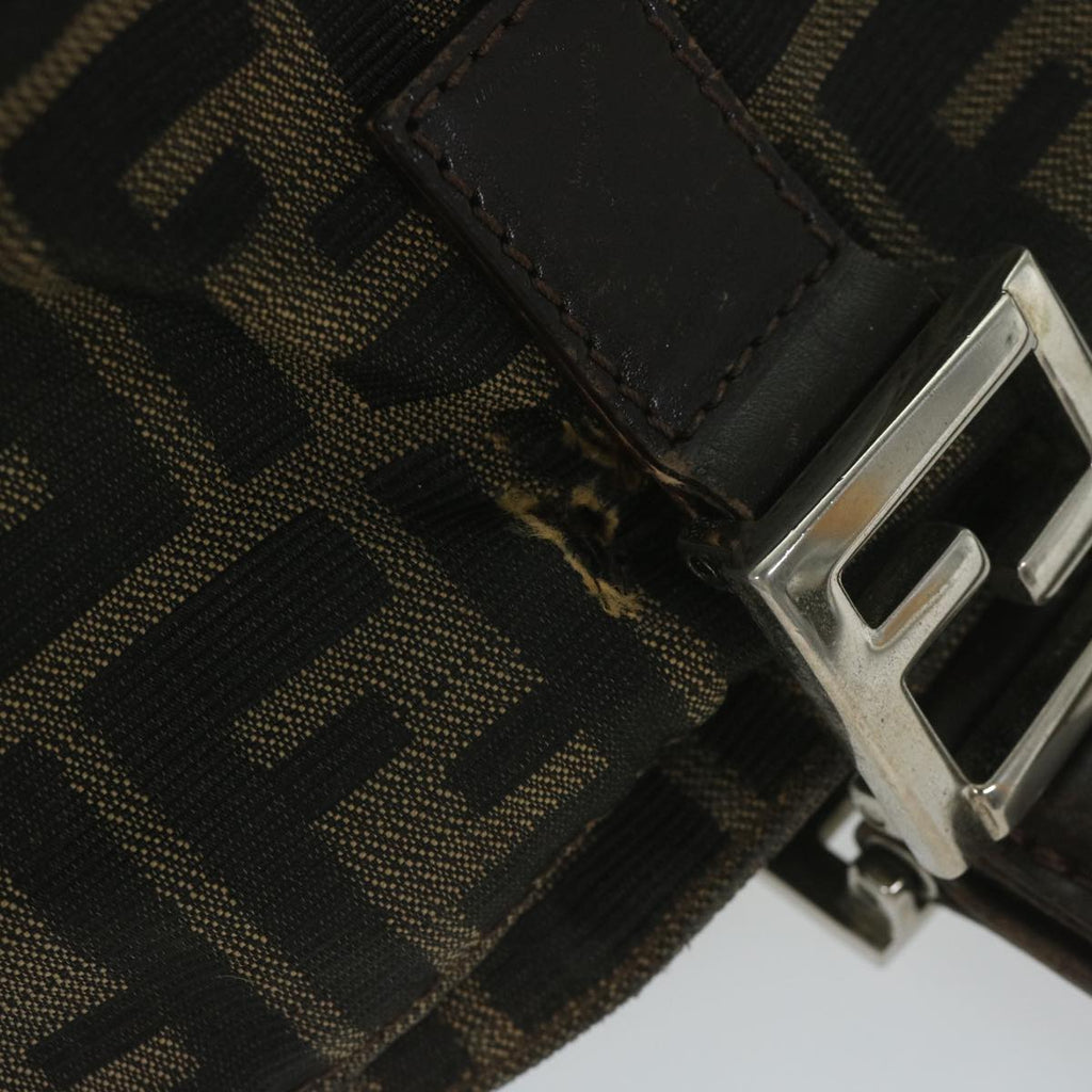 FENDI Zucca Canvas Hand Bag Black Brownep2812