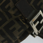 FENDI Zucca Canvas Hand Bag Black Brownep2812