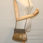 FENDI Zucchino Canvas Shoulder Bag Brownep2817