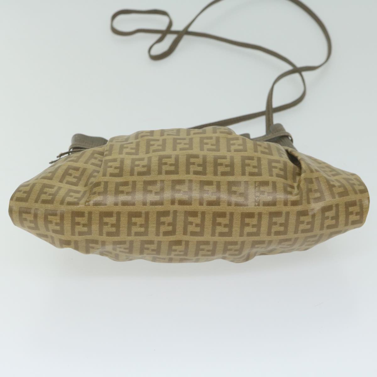 FENDI Zucchino Canvas Shoulder Bag Brownep2817