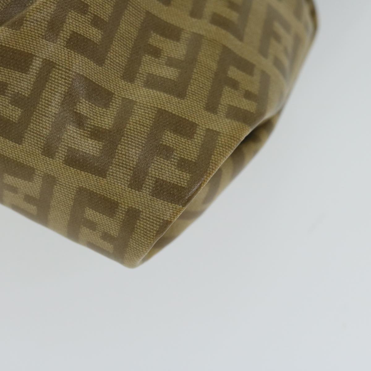 FENDI Zucchino Canvas Shoulder Bag Brownep2817