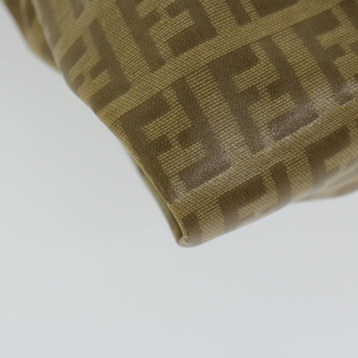 FENDI Zucchino Canvas Shoulder Bag Brownep2817