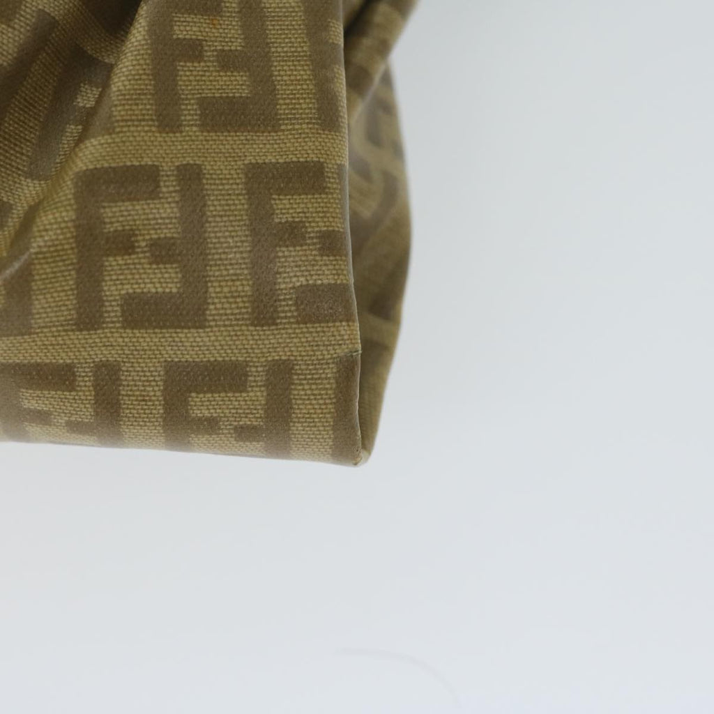 FENDI Zucchino Canvas Shoulder Bag Brownep2817