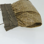 FENDI Zucchino Canvas Shoulder Bag Brownep2817