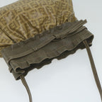 FENDI Zucchino Canvas Shoulder Bag Brownep2817