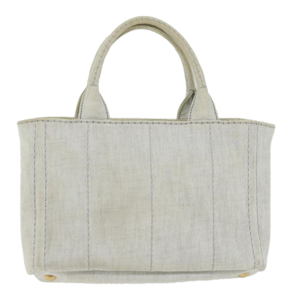 PRADA Canapa PM Hand Bag Canvas White  ep2833