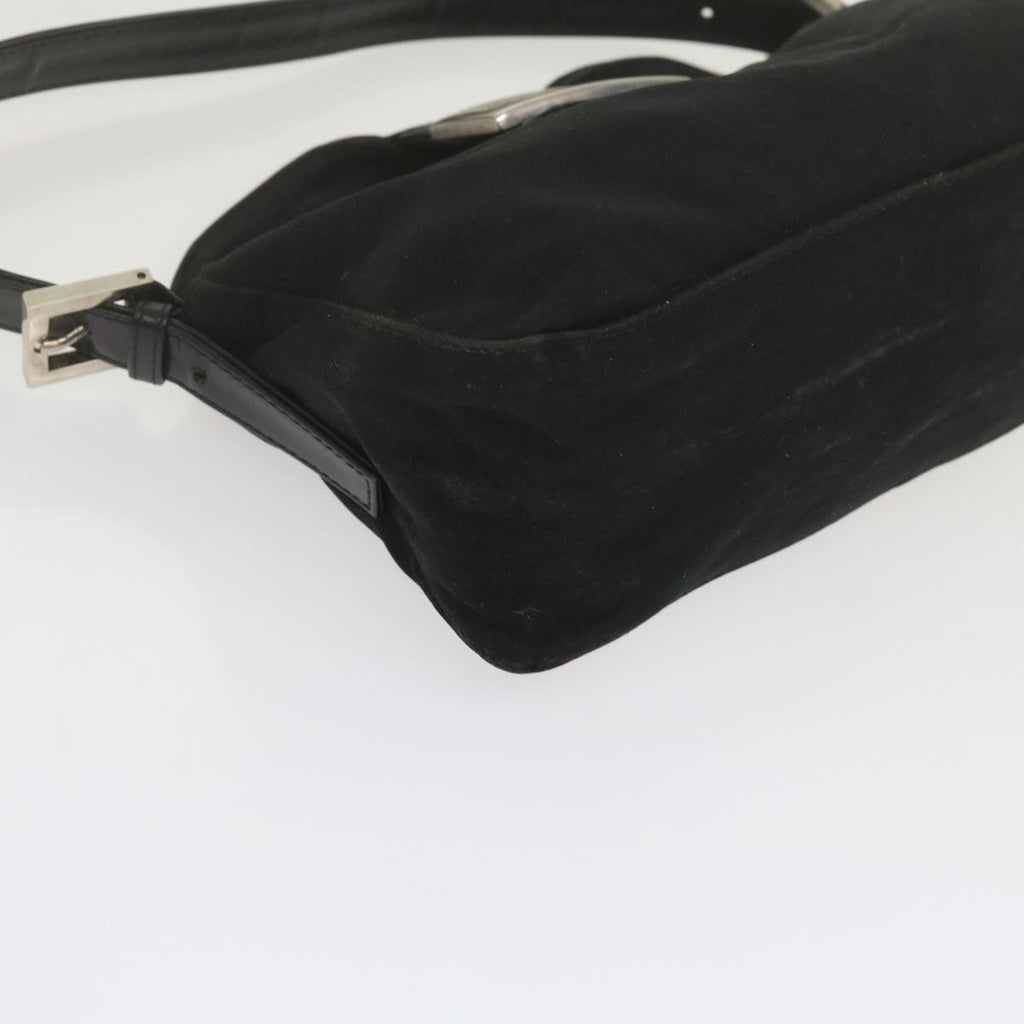 FENDI Mamma Baguette Shoulder Bag Nylon Black 2348 26725 018ep2835