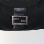 FENDI Mamma Baguette Shoulder Bag Nylon Black 2348 26725 018ep2835
