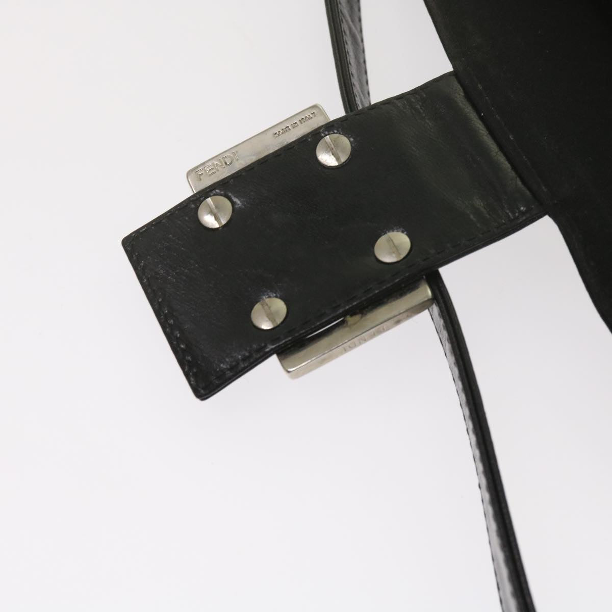 FENDI Mamma Baguette Shoulder Bag Nylon Black 2348 26725 018ep2835