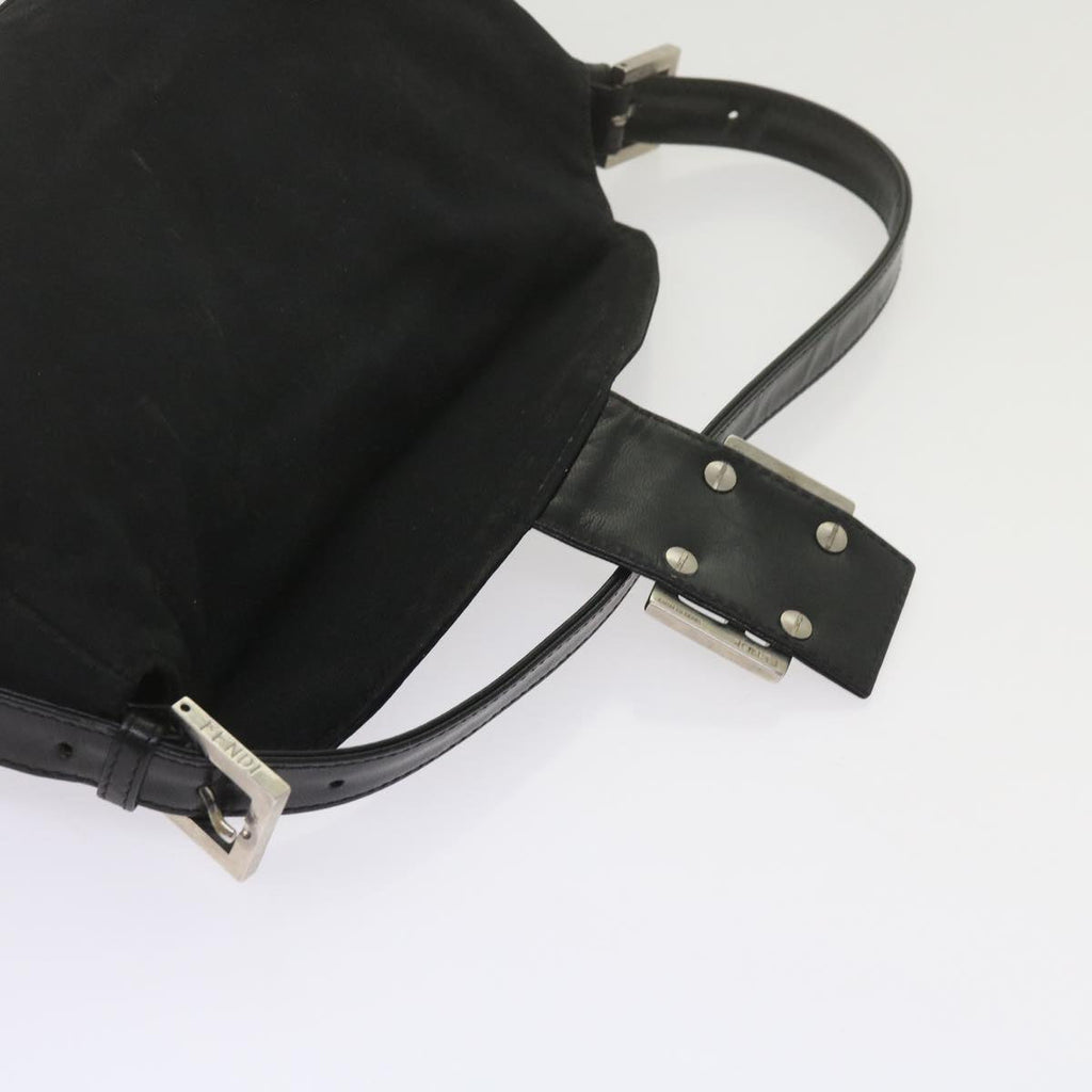FENDI Mamma Baguette Shoulder Bag Nylon Black 2348 26725 018ep2835