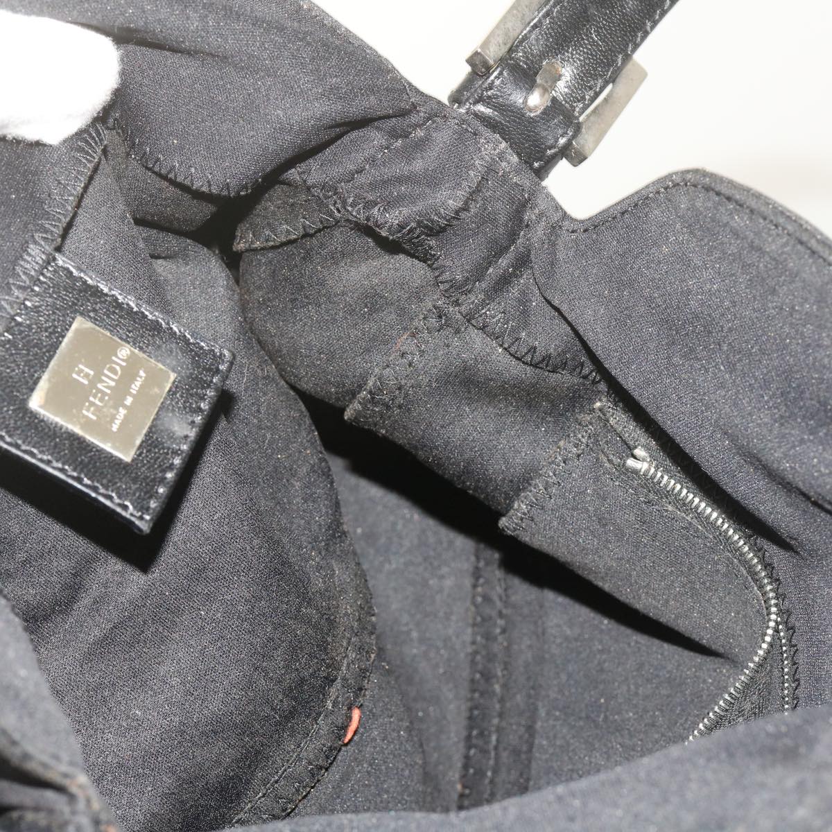 FENDI Mamma Baguette Shoulder Bag Nylon Black 2348 26725 018ep2835