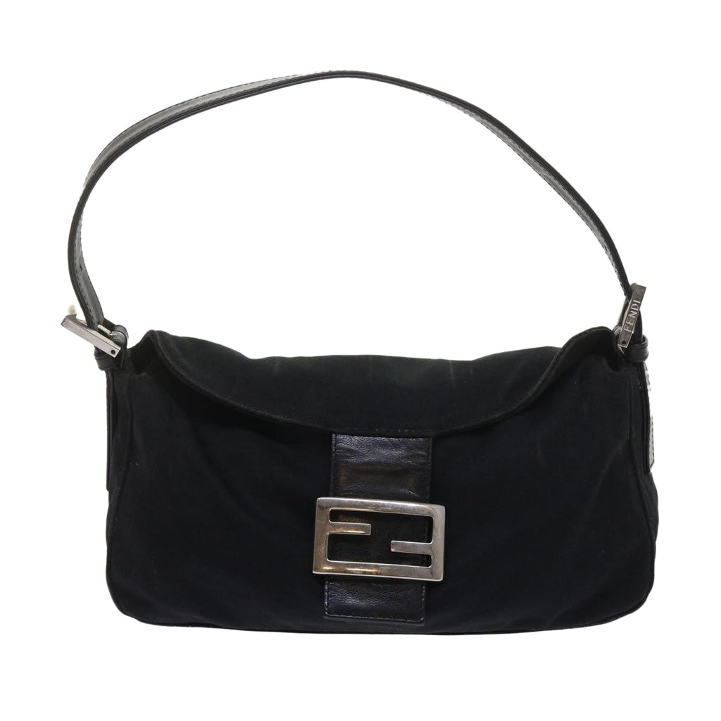 FENDI Mamma Baguette Shoulder Bag Nylon Black 2348 26725 018ep2835
