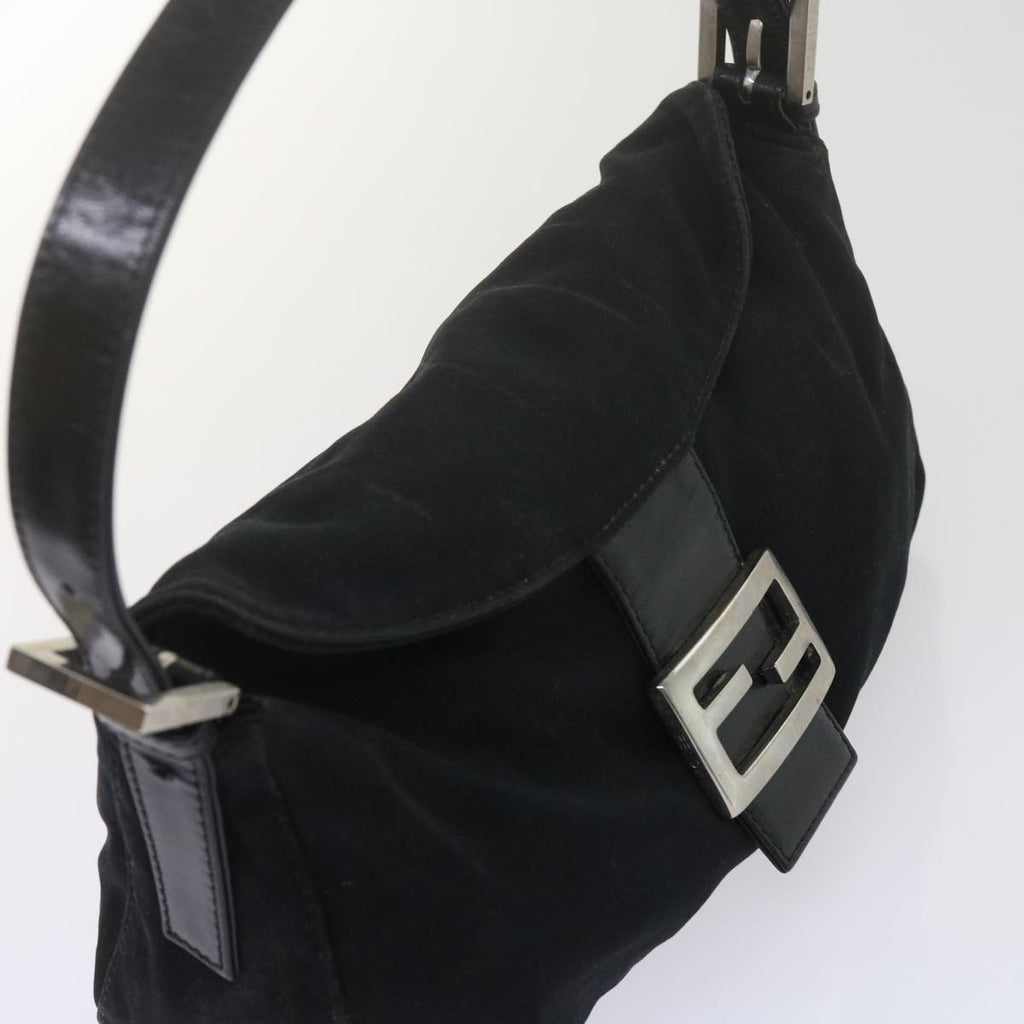 FENDI Mamma Baguette Shoulder Bag Nylon Black 2348 26725 018ep2835