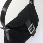 FENDI Mamma Baguette Shoulder Bag Nylon Black 2348 26725 018ep2835