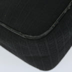 FENDI Zucchino Canvas Shoulder Bag Blackep2840