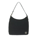 FENDI Zucchino Canvas Shoulder Bag Blackep2840