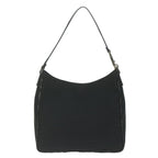 FENDI Zucchino Canvas Shoulder Bag Blackep2840