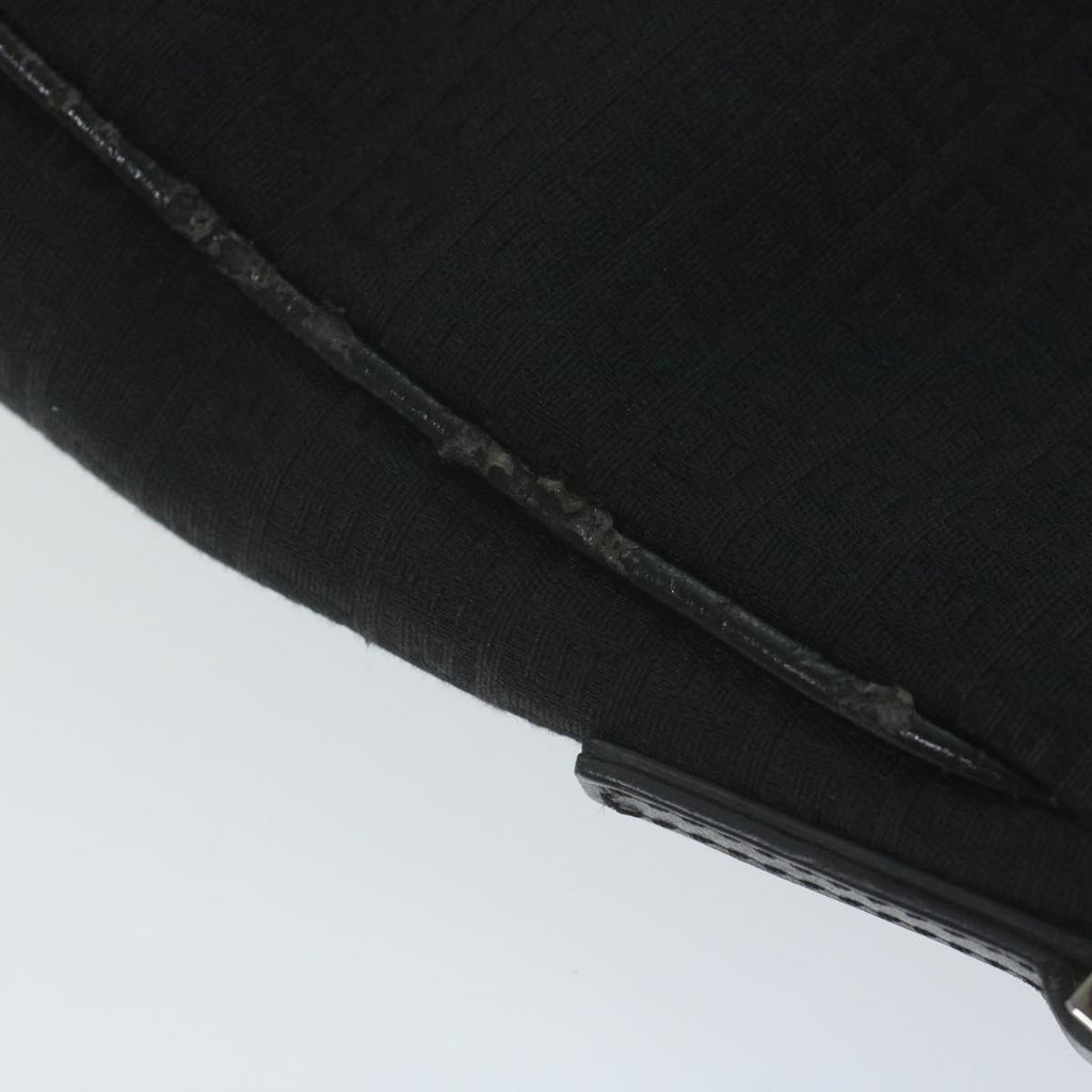 FENDI Zucchino Canvas Shoulder Bag Blackep2840