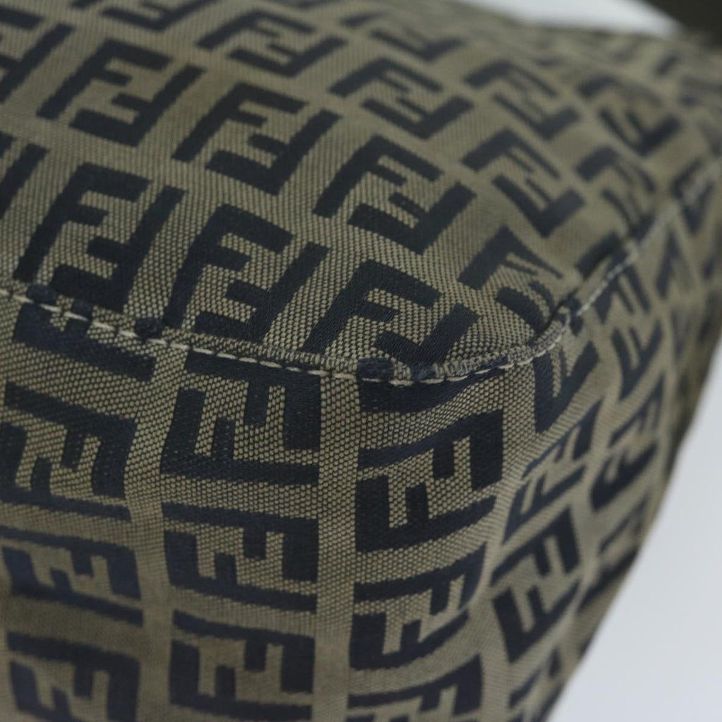 FENDI Zucchino Canvas Mamma Baguette Shoulder Bag Navyep2842