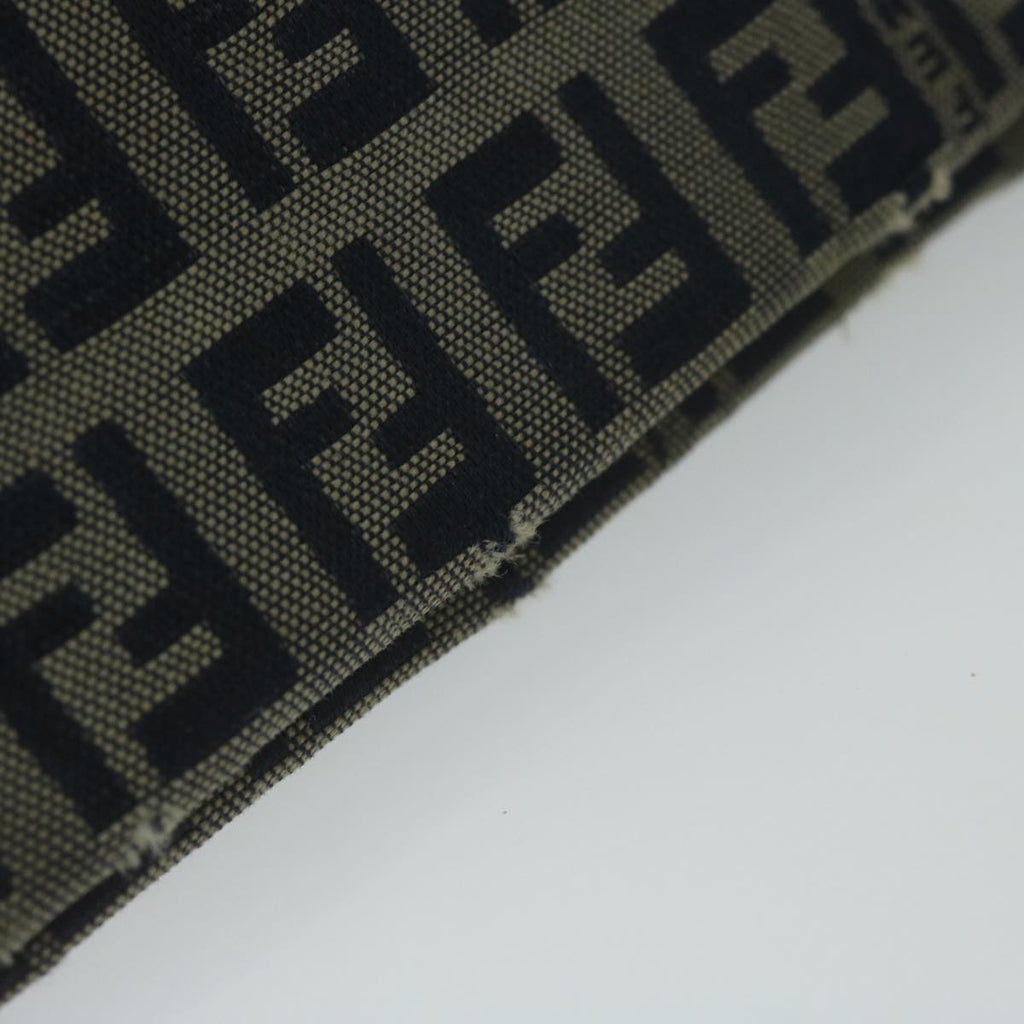 FENDI Zucchino Canvas Mamma Baguette Shoulder Bag Navyep2842