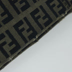FENDI Zucchino Canvas Mamma Baguette Shoulder Bag Navyep2842