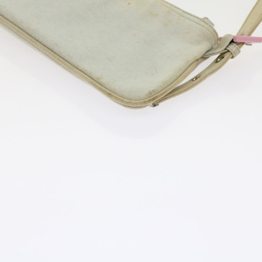 FENDI Mamma Baguette Shoulder Bag Cotton White 2354 26685 008ep2844