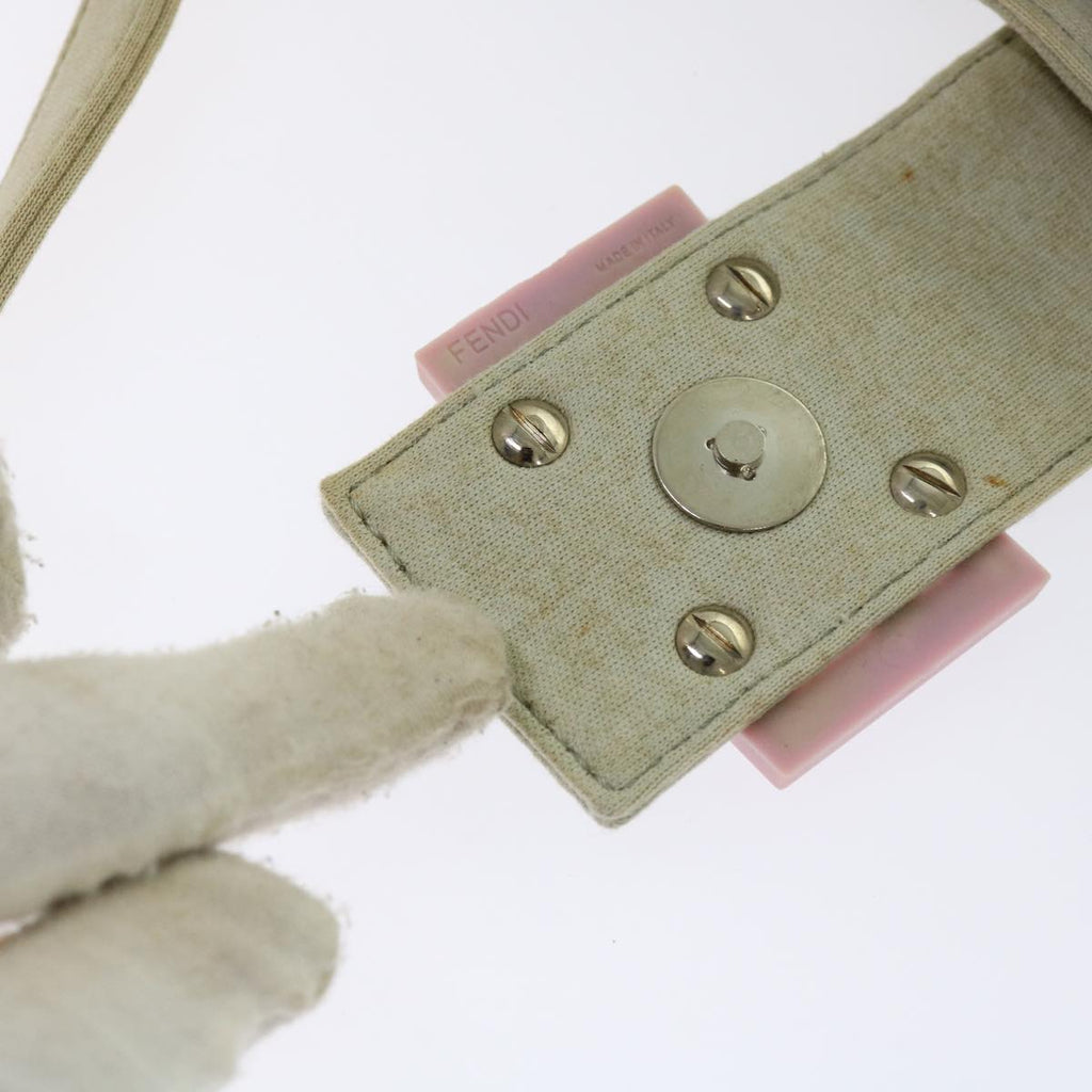 FENDI Mamma Baguette Shoulder Bag Cotton White 2354 26685 008ep2844