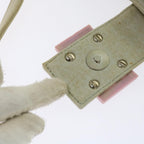 FENDI Mamma Baguette Shoulder Bag Cotton White 2354 26685 008ep2844