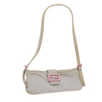 FENDI Mamma Baguette Shoulder Bag Cotton White 2354 26685 008ep2844