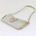 FENDI Mamma Baguette Shoulder Bag Cotton White 2354 26685 008ep2844