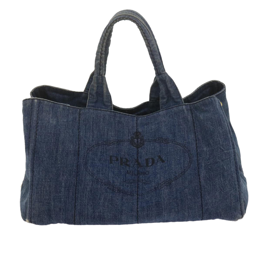 PRADA Canapa GM Hand Bag Denim Blue  ep2849