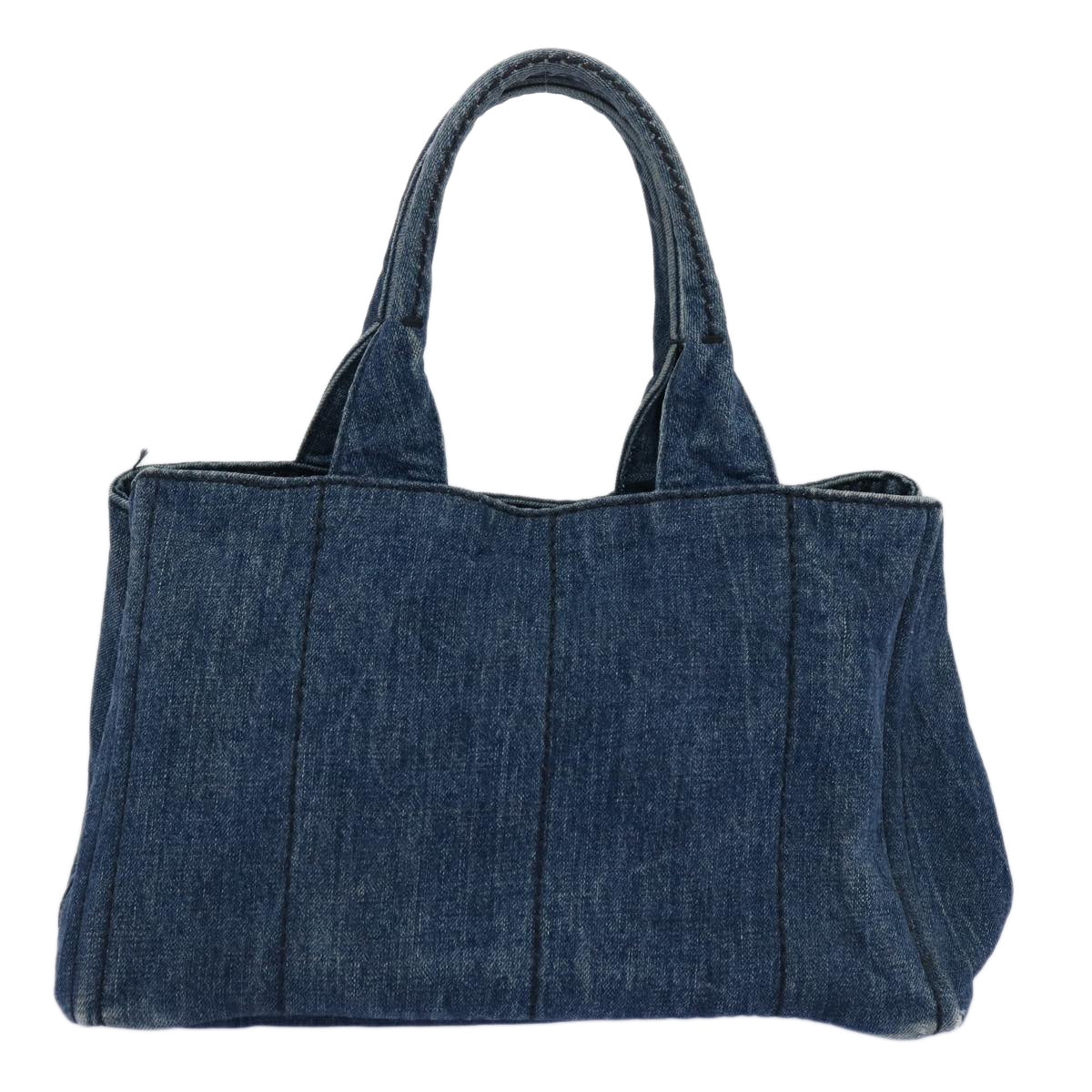 PRADA Canapa MM Hand Bag Canvas Blue  ep2855