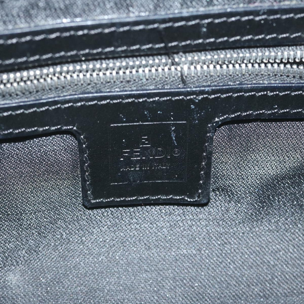 FENDI Zucca Canvas Mamma Baguette Shoulder Bag Blackep2859