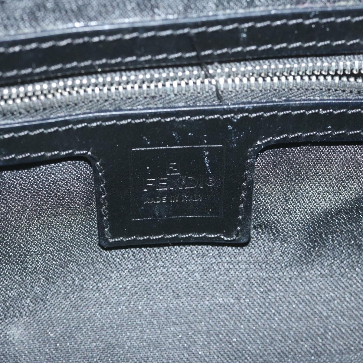 FENDI Zucca Canvas Mamma Baguette Shoulder Bag Blackep2859