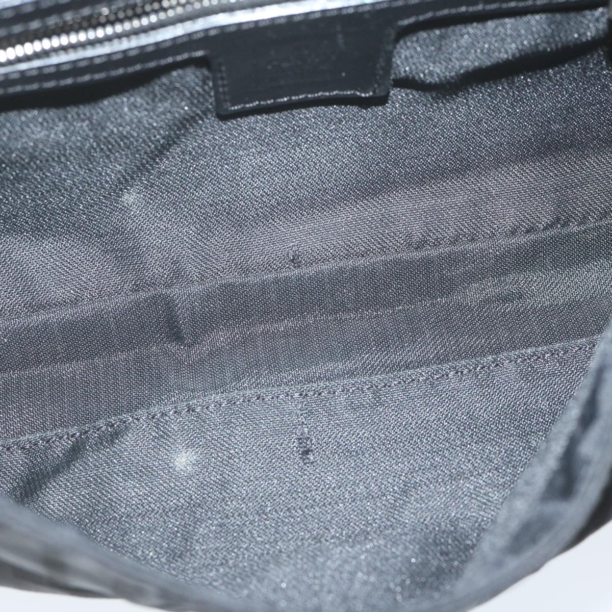 FENDI Zucca Canvas Mamma Baguette Shoulder Bag Blackep2859