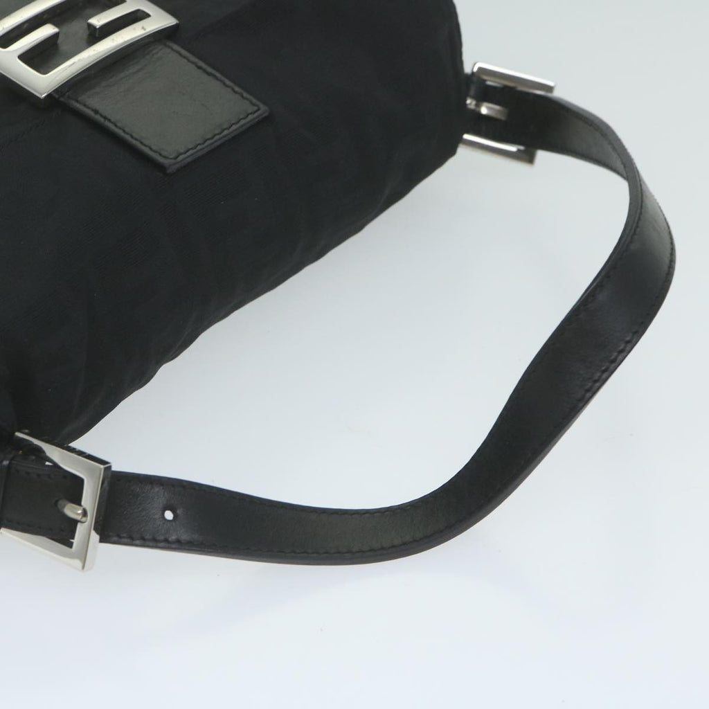 FENDI Zucca Canvas Mamma Baguette Shoulder Bag Blackep2859