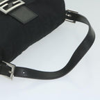 FENDI Zucca Canvas Mamma Baguette Shoulder Bag Blackep2859