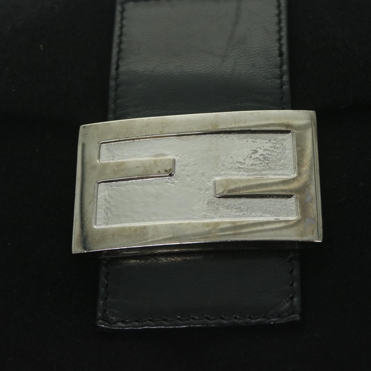 FENDI Mamma Baguette Shoulder Bag Felt Black 2348 26325 099ep2866