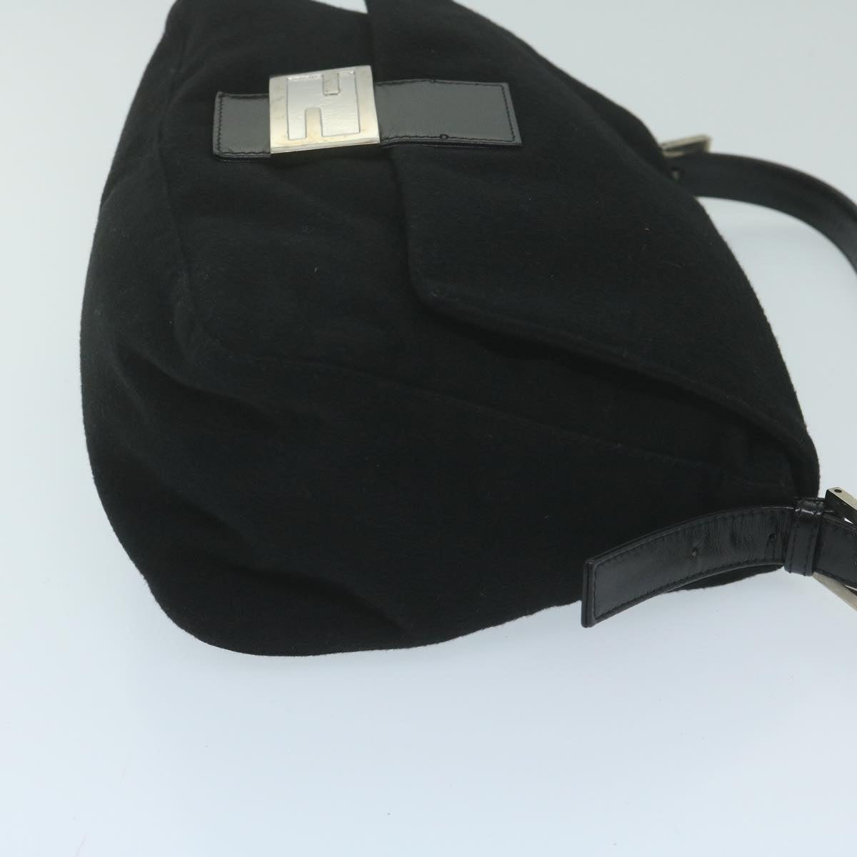 FENDI Mamma Baguette Shoulder Bag Felt Black 2348 26325 099ep2866