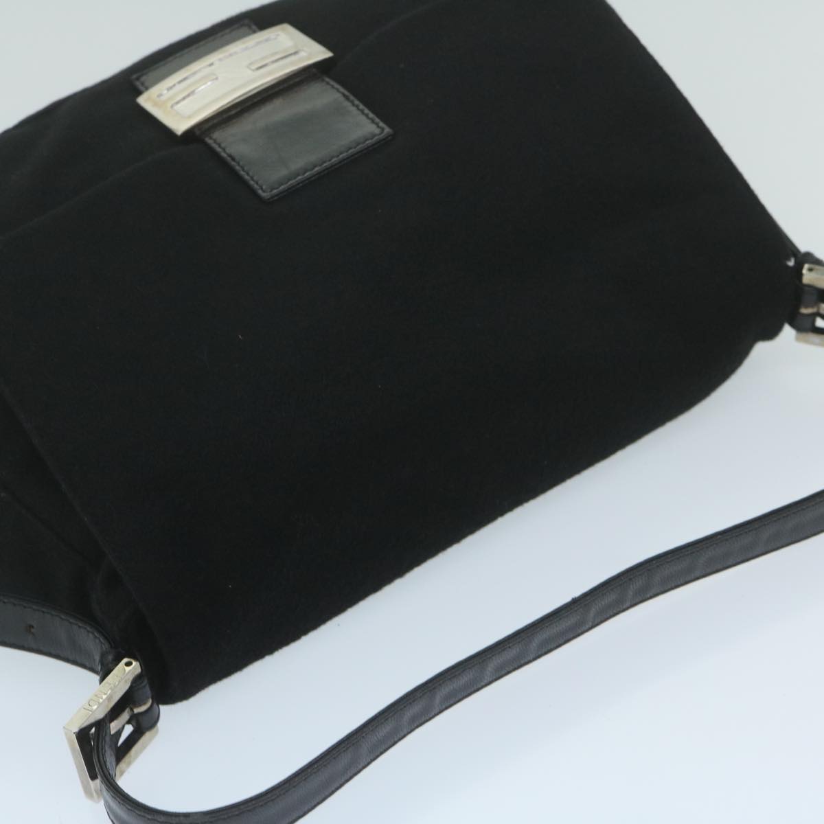 FENDI Mamma Baguette Shoulder Bag Felt Black 2348 26325 099ep2866