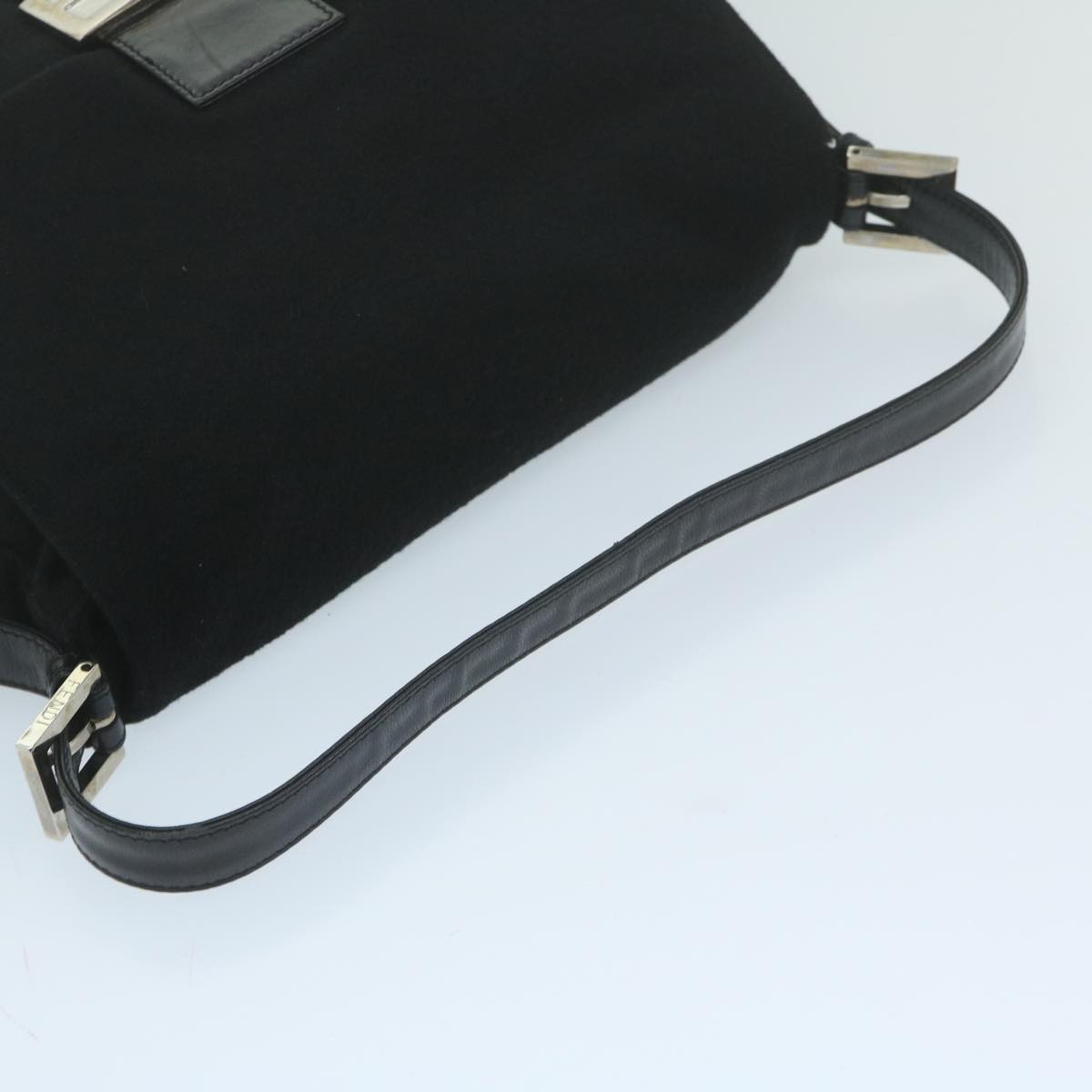 FENDI Mamma Baguette Shoulder Bag Felt Black 2348 26325 099ep2866