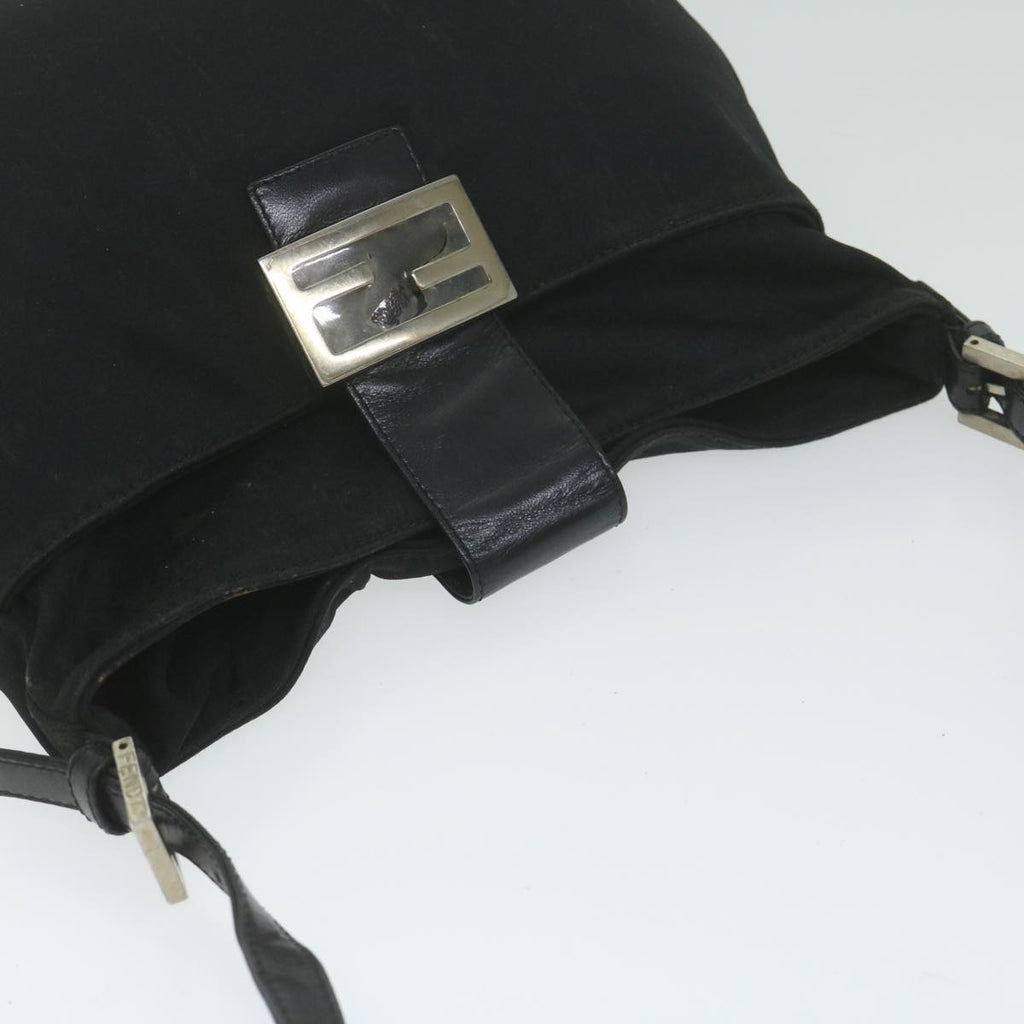 FENDI Mamma Baguette Shoulder Bag Nylon Black 2305 26727 009ep2869
