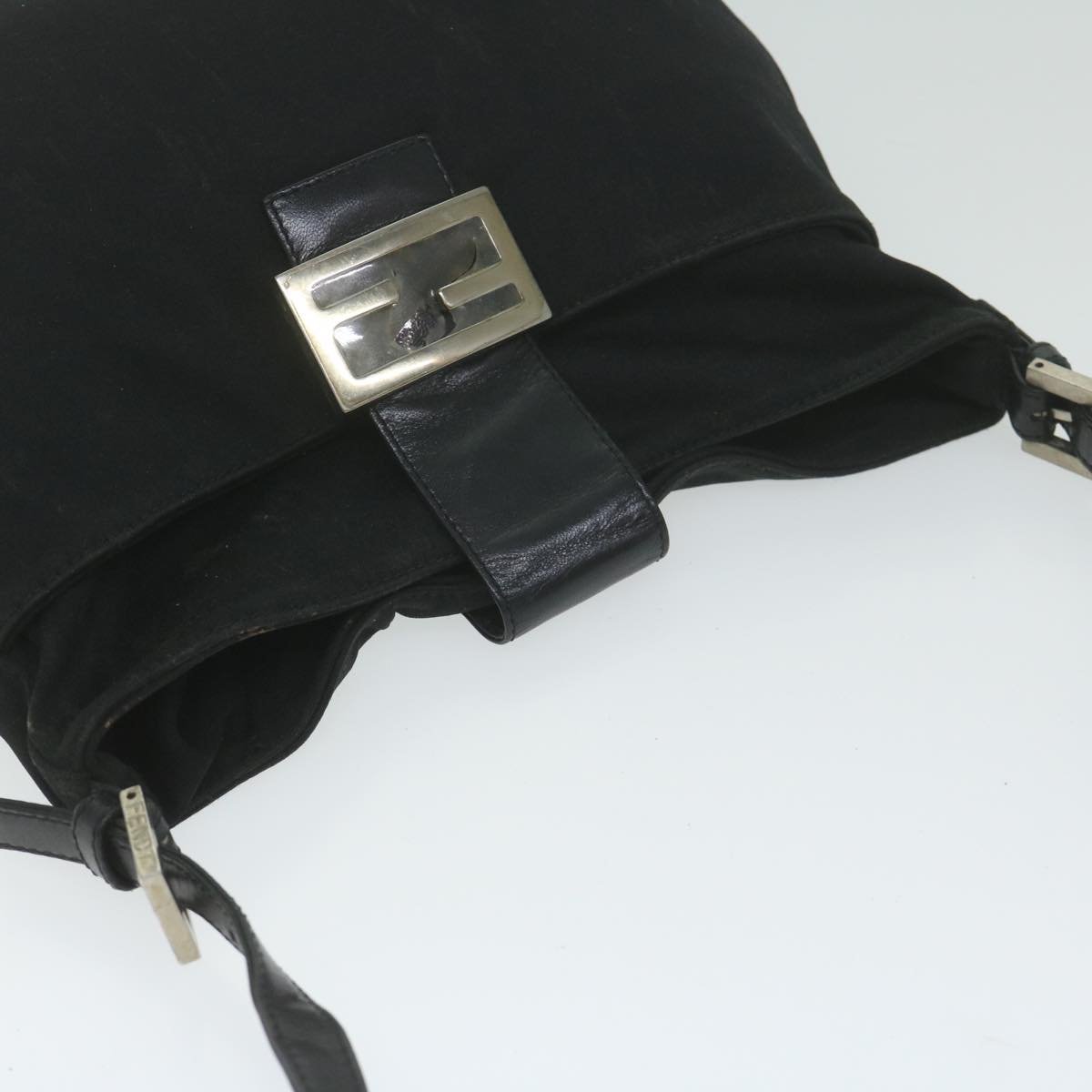 FENDI Mamma Baguette Shoulder Bag Nylon Black 2305 26727 009ep2869