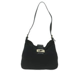 FENDI Mamma Baguette Shoulder Bag Nylon Black 2305 26727 009ep2869
