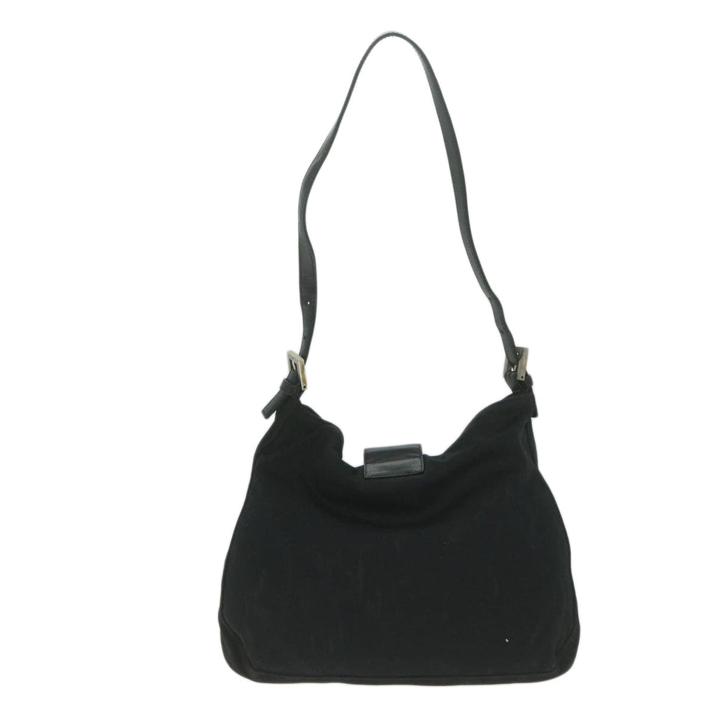 FENDI Mamma Baguette Shoulder Bag Nylon Black 2305 26727 009ep2869