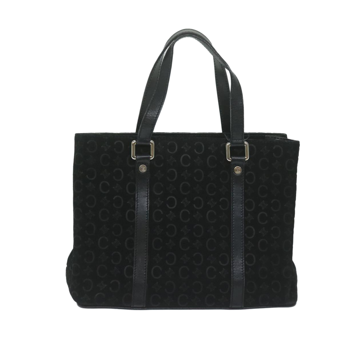 CELINE C Macadam Canvas Hand Bag Black  ep2899